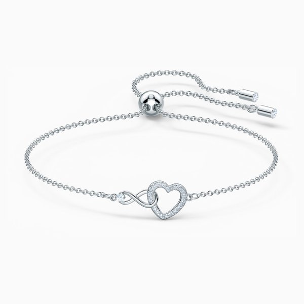 Swarovski Szív és végtelen sliding karkötő kristállyal 5604200