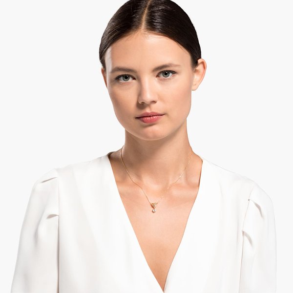 Swarovski Rozé nyaklánc szívvel függő swarovski kristállyal 5516542
