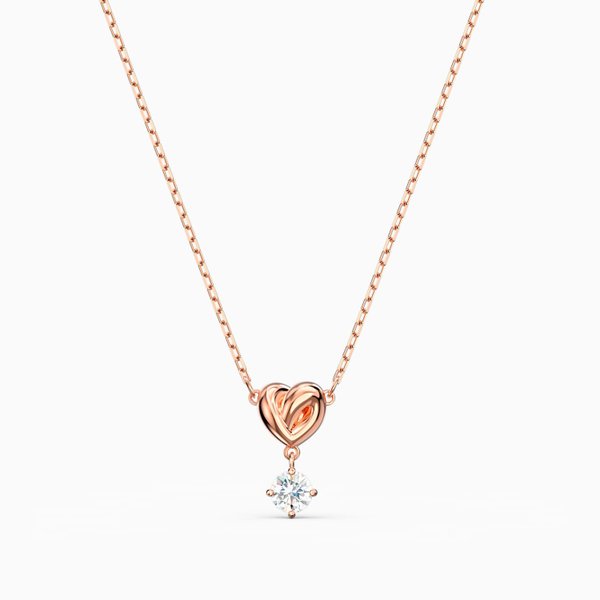 Swarovski Rozé nyaklánc szívvel függő swarovski kristállyal 5516542