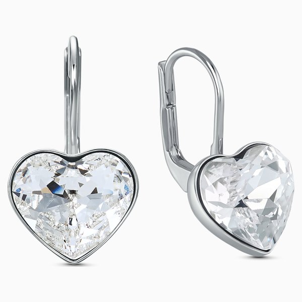 Swarovski Bella szív ezüst színű fülbevaló 5515191
