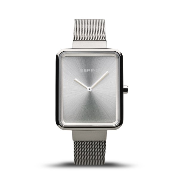 Bering Classic ezüst négyszögletes női óra 14528-000
