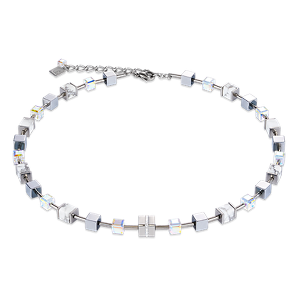 Coeur de Lion GeoCUBE hematit howlit swarovski nyaklánc 4965/10-1714