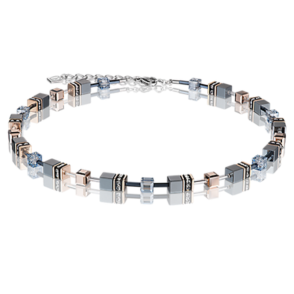 Coeur de Lion GeoCUBE hematit rozé swarovski nyaklánc 4015/10-0730