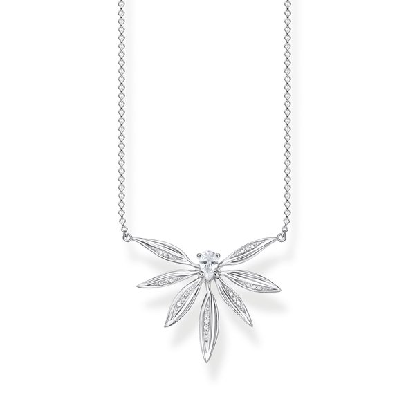 Thomas Sabo Levelek ezüst nyaklánc cirkóniával KE1949-051-14-L45v