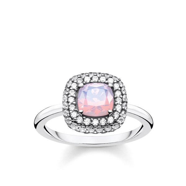 Thomas Sabo Ezüst gyűrű opálos rózsaszín kővel 