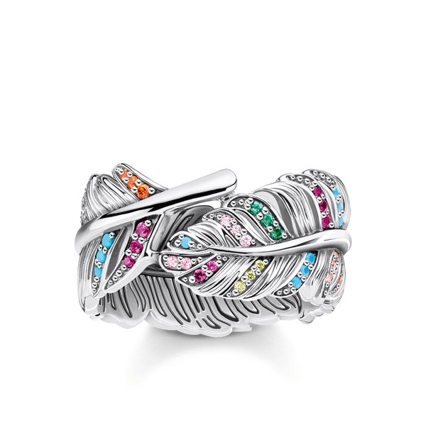 Thomas Sabo Toll ezüst gyűrű színes kövekkel 