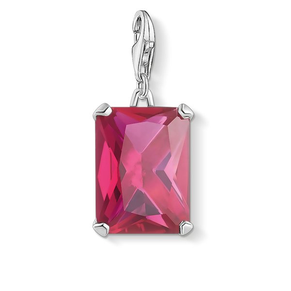 Thomas Sabo Piros kő charm ezüst foglalatban 1834-011-10