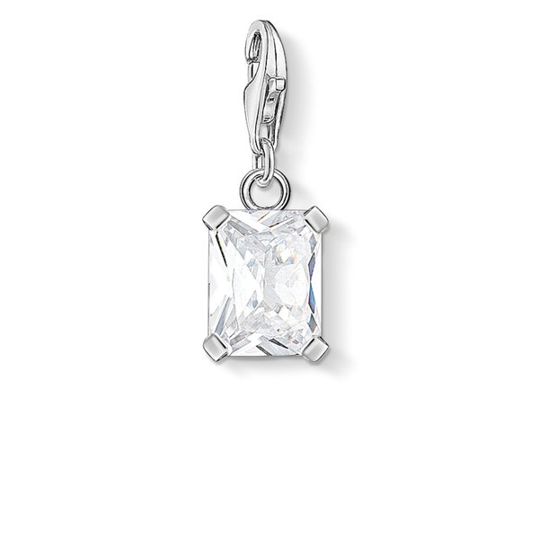 Thomas Sabo Négyszögletes kő ezüst foglalatban charm 1849-051-14