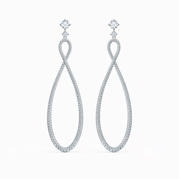 Swarovski Infinity függő ezüst színű fülbevaló kristállyal 5518878
