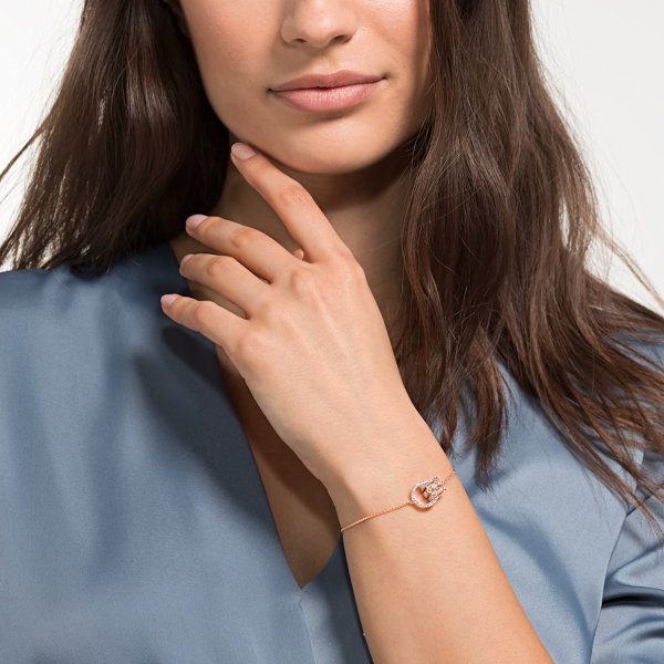 Swarovski Rozé sliding karkötő körökkel 5501092