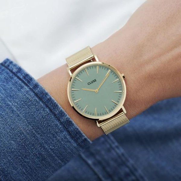 Cluse Boho chic arany zöld női óra CW1027