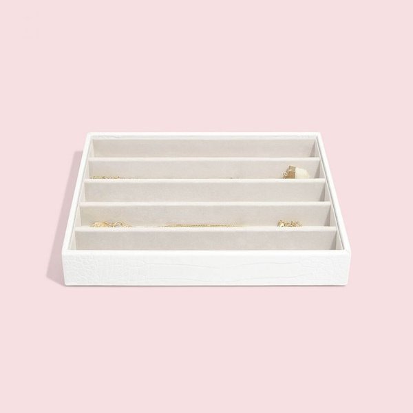 Stackers Fehér croc classic 5 fakkos ékszertálca 74341
