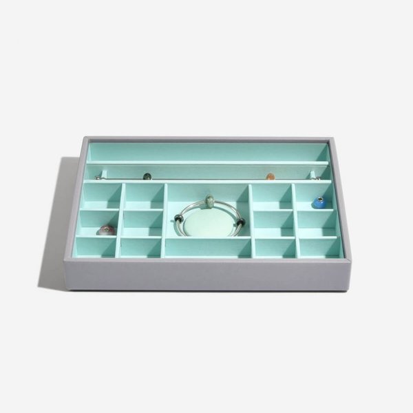 Stackers Szürke menta classic charm fakkos ékszertálca 73560