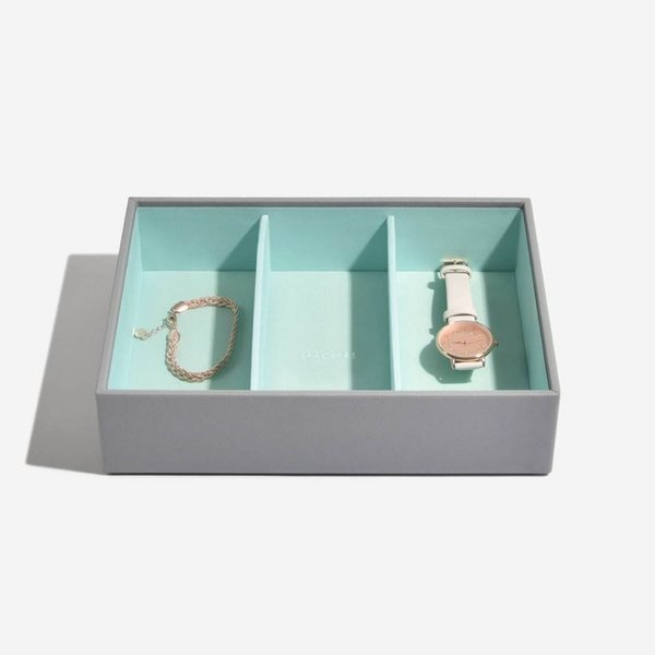 Stackers Szürke menta classic 3 fakkos ékszertálca 73546