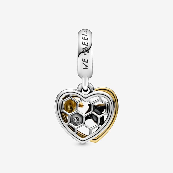 Pandora ékszer Szív és méhecske függő charm 768838C01