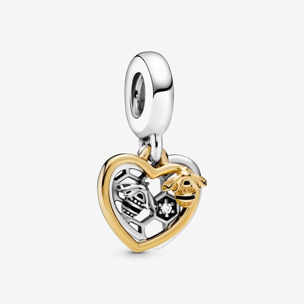 Pandora ékszer Szív és méhecske függő charm 768838C01