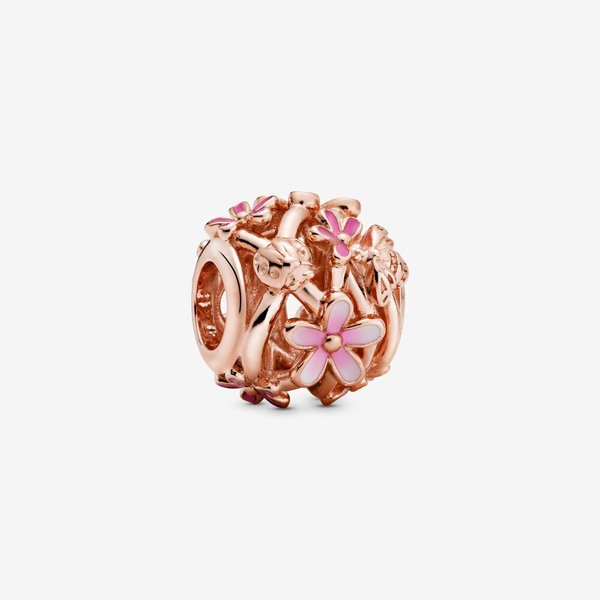 Pandora ékszer Áttört pink százszorszép rozé charm 788772C01