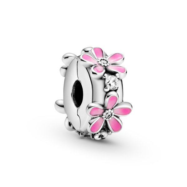 Pandora ékszer Pink százszorszép szilikonos ezüst klip 798809C01