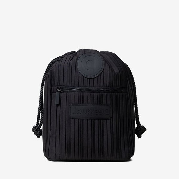 Desigual Back pack pleats black hátizsák 20SQXW17