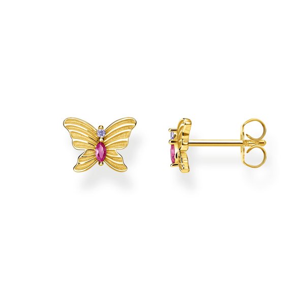 Thomas Sabo Arany pillangó fülbevaló színes kövekkel H2100-995-7