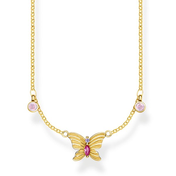 Thomas Sabo Arany pillangó nyaklánc színes kövekkel KE1951-488-7-L40