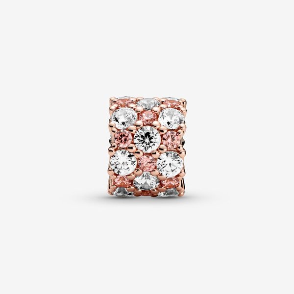 Pandora ékszer Rózsaszín és áttetsző szikrázó rozé charm  788487C01