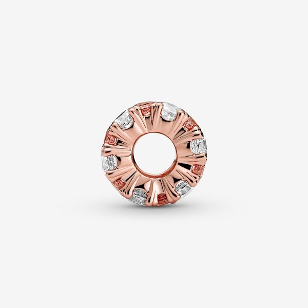Pandora ékszer Rózsaszín és áttetsző szikrázó rozé charm  788487C01