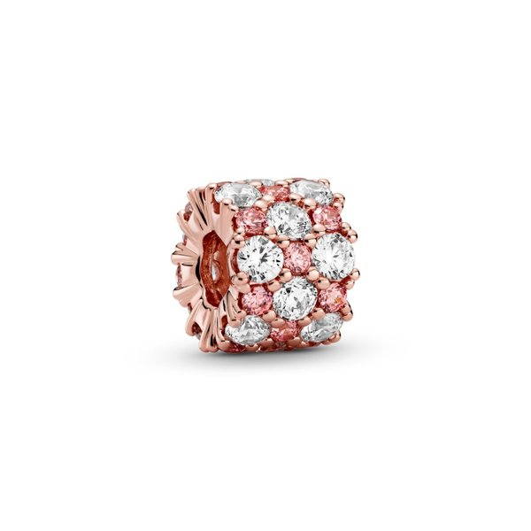 Pandora ékszer Rózsaszín és áttetsző szikrázó rozé charm  788487C01