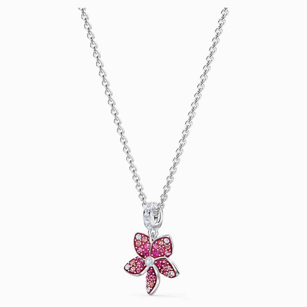 Swarovski Rózsaszín trópusi virág nyaklánc 5519248