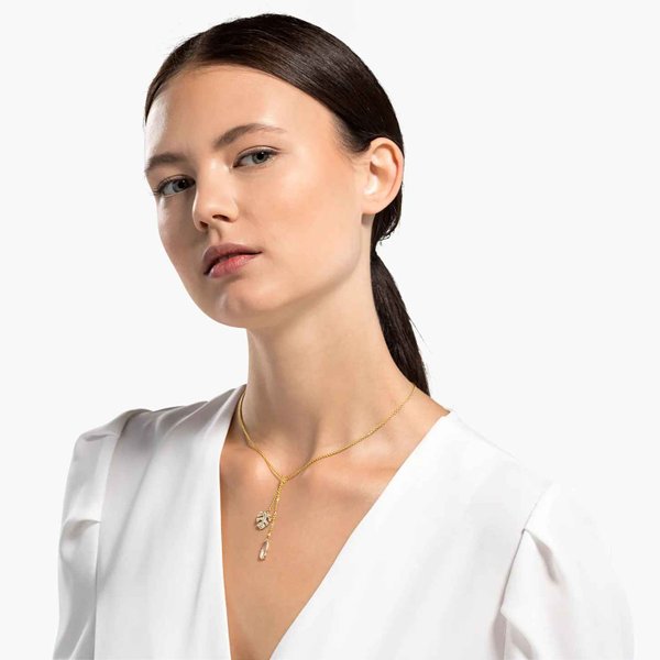 Swarovski Trópusi levél nyaklánc csepp kristállyal 5519249