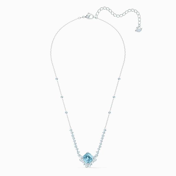 Swarovski Csillogó vízkék ezüst színű nyaklánc 5524137