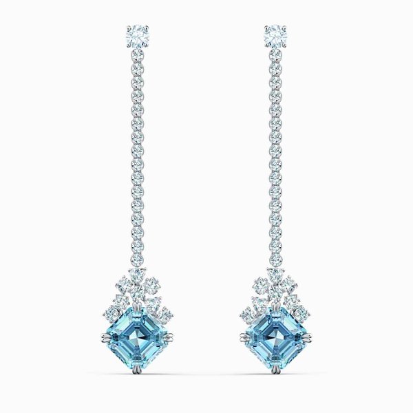 Swarovski Csillogó vizkék függő fülbevaló 5524138