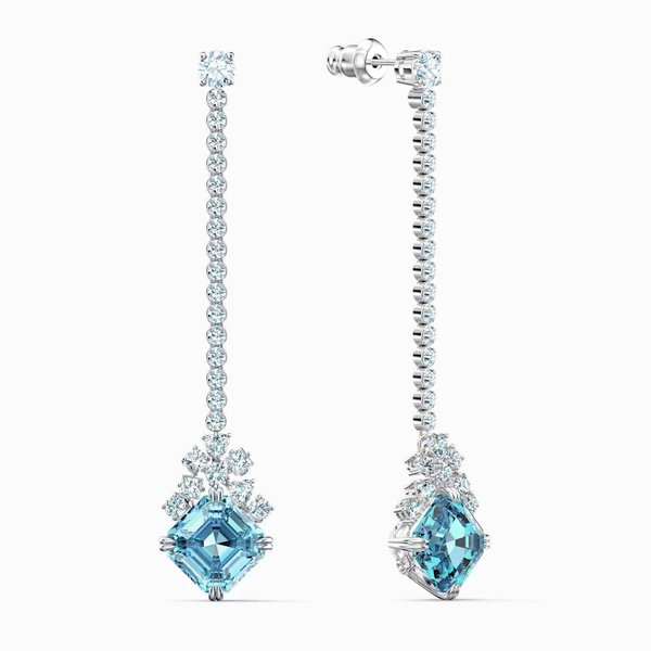 Swarovski Csillogó vizkék függő fülbevaló 5524138