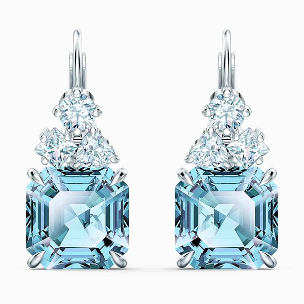 Swarovski Csillogó vizkék kristáy fülbevaló 5524139