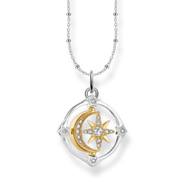 Thomas Sabo Bicolor hold és csillag medál ezüst láncon SCKE150285