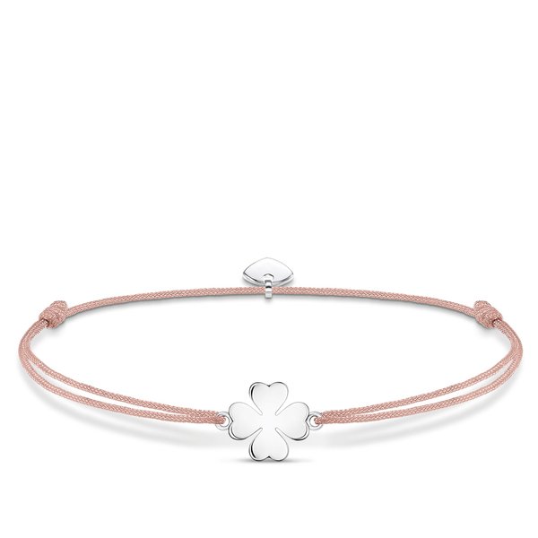 Thomas Sabo Drapp textil karkötő ezüst lóherével LS120-173-19-L20