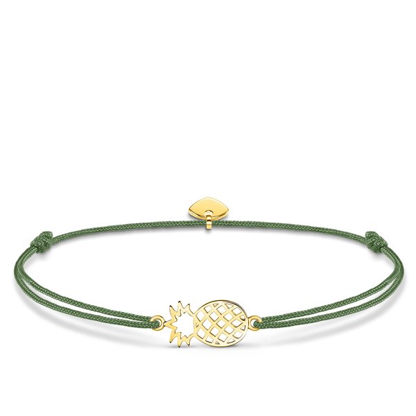 Thomas Sabo Zöld textil karkötő ananásszal LS110-413-6-L20