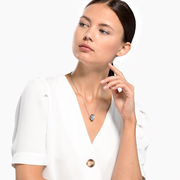 Swarovski Összefonódó nyaklánc kék swarovski kristállyal 5537106