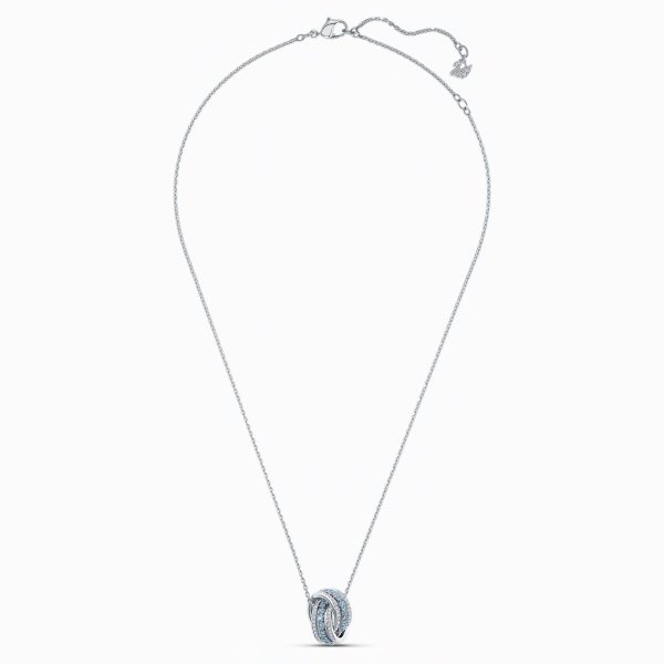 Swarovski Összefonódó nyaklánc kék swarovski kristállyal 5537106