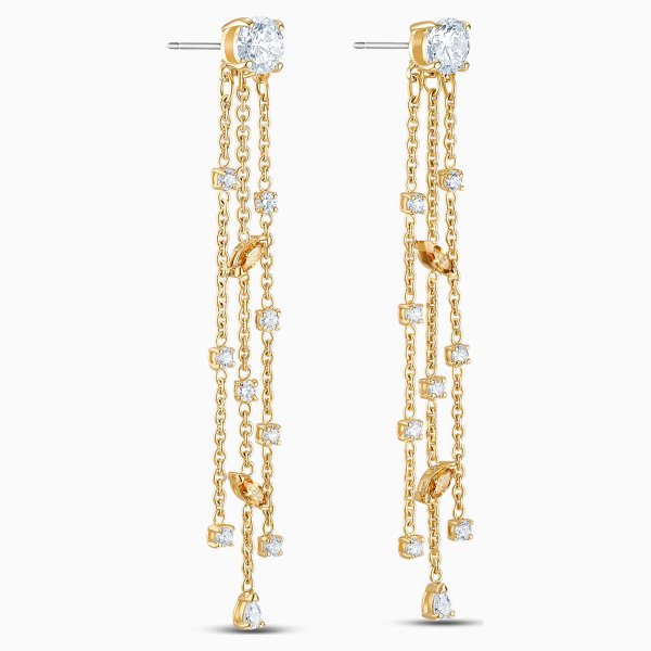 Swarovski Arany színű függő fülbevaló swarovski kristályokkal 5535791