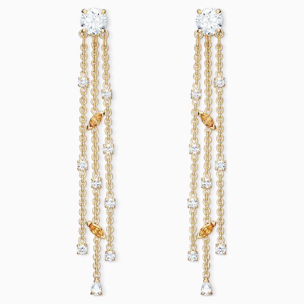 Swarovski Arany színű függő fülbevaló swarovski kristályokkal 5535791