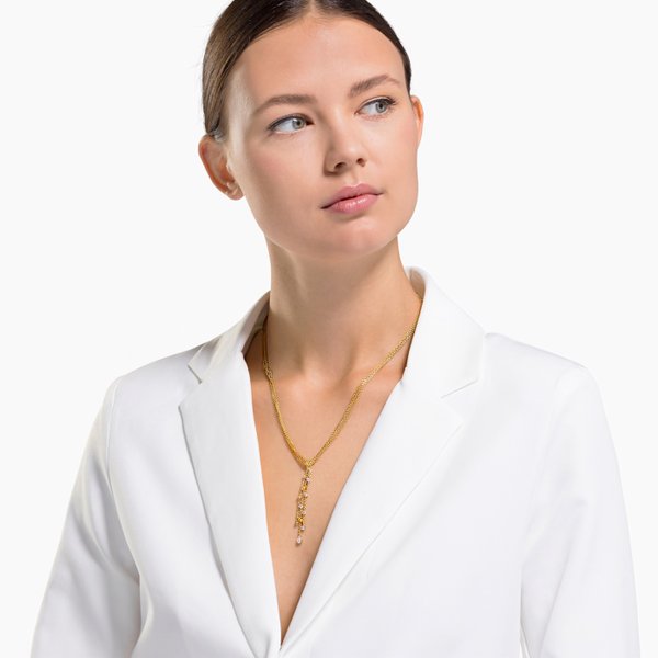 Swarovski Arany színű nyaklánc függő swarovski kristályokkal 5535779
