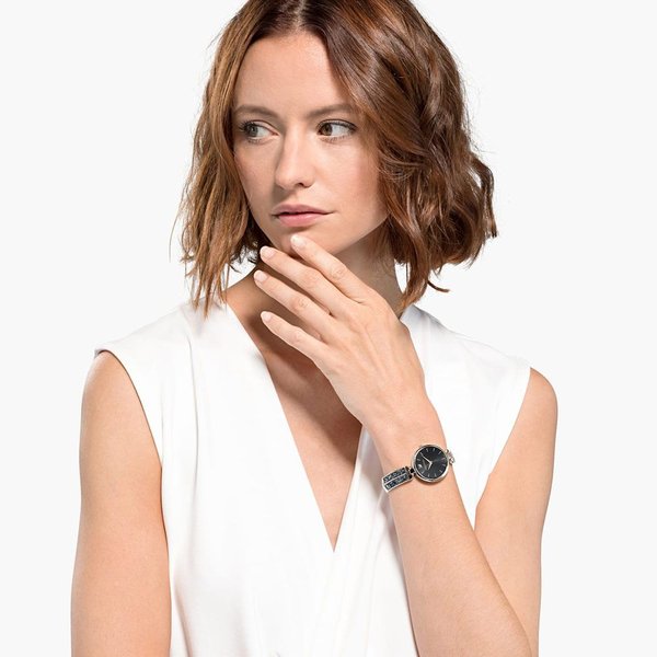 Swarovski Dream Rock rozé fekete női óra kristályokkal 5519315