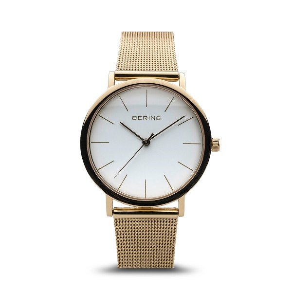 Bering Classic arany fehér női óra 13436-334