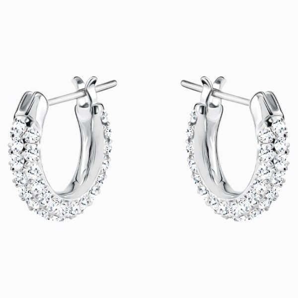 Swarovski Karika fülbevaló fehér kristályokkal 5446004