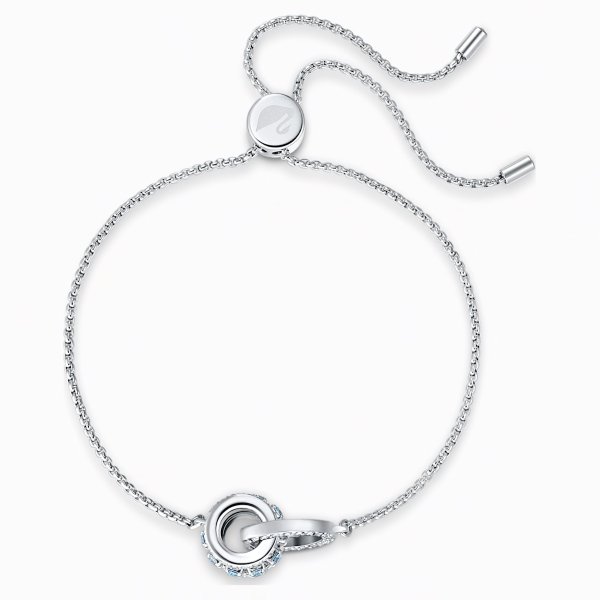 Swarovski Állítható karkötő kék és fehér kristályokkal 5537123