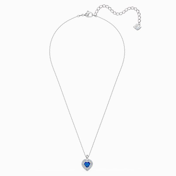 Swarovski Szív medál láncon kék és fehér kristállyal 5511541