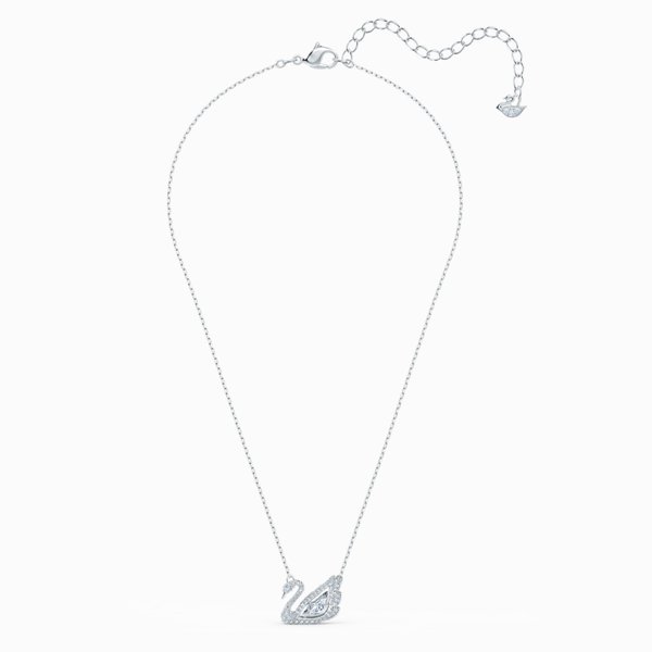 Swarovski Táncoló hattyú nyaklánc fehér kristállyal 5514421