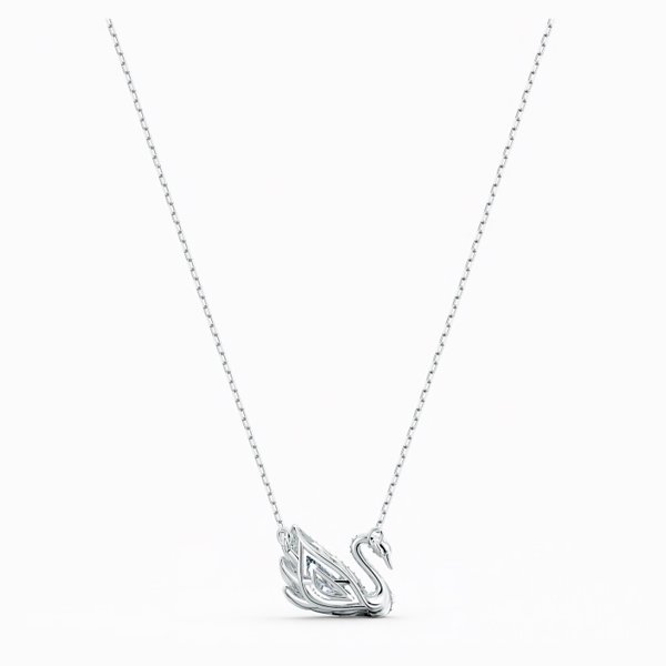 Swarovski Táncoló hattyú nyaklánc fehér kristállyal 5514421