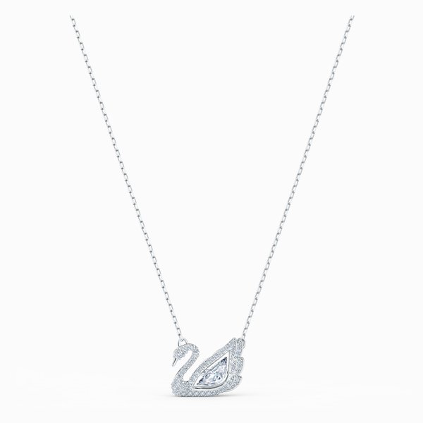 Swarovski Táncoló hattyú nyaklánc fehér kristállyal 5514421